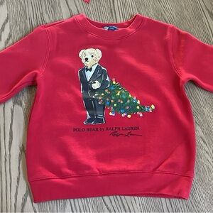 Polo by Ralph Lauren Kids Red Holiday Bear Sweatshirt